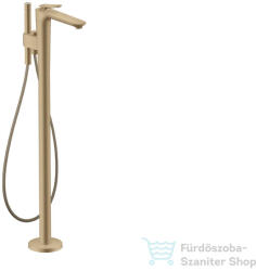 Hansgrohe AXOR CITTERIO C szabadon álló kádtöltő csaptelep zuhanyszettel, négyszög metszéses fogantyúval, alaptest nélkül, szálcsiszolt bronz 49441140 (49441140)