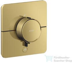 Hansgrohe AXOR SHOWERSELECT ID Softsquare Highflow, 1+1 funkciós falsík alatti termosztátos csaptelep, polírozott arany hatású 36778990 (36778990)