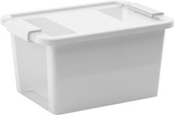 KIS Tárolódoboz, KIS Bi-Box S, fehér, 11 literes, 26, 5 x 36, 5 x 19 cm, egymásra rakható, műanyag, fedeles, szögletes (TC2211791)