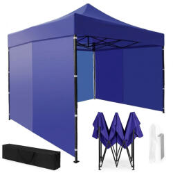 MultiGarden Kerti pavilon, MultiGarden PAW-FGA-3X3-8, kék, 3 x 3 m, 4 oldalfallal, fém vázzal, UV-álló és esőálló 210D PE ponyva, 3, 13 m állítható magassággal, hordtáskával (TF5176)