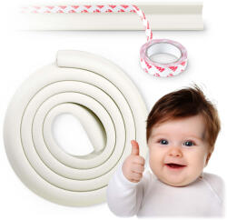 RicoKids Élvédő habszalag, Ricokids 798700, fehér, bútorélekhez, 200 cm, UV-álló, 3M ragasztóval, puha hab (TE798700) (TE798700)