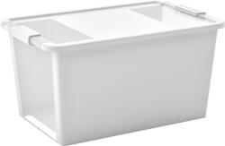KIS Tárolódoboz, KIS Bi-Box L, fehér, 40 literes, 35 x 55 x 28 cm, egymásra rakható, műanyag, fedeles, szögletes (TC2211795)