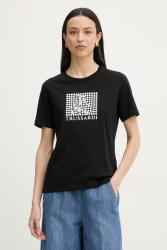Trussardi női pamut póló - fekete M