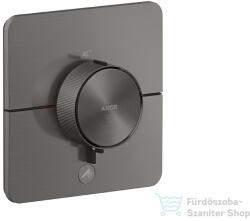 Hansgrohe AXOR SHOWERSELECT ID Softsquare Highflow, 1+1 funkciós falsík alatti termosztátos csaptelep, szálcsiszolt fekete króm 36778340 (36778340)