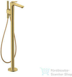Hansgrohe AXOR CITTERIO C szabadon álló kádtöltő csaptelep zuhanyszettel, négyszög metszéses fogantyúval, alaptest nélkül, polírozott arany hatású 49441990 (49441990)