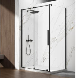 SAPHO SPIRIT BLACK zuhanykabin tolóajtóval, 1600x800mm, jobbos/balos (GI1016BGI3580B)