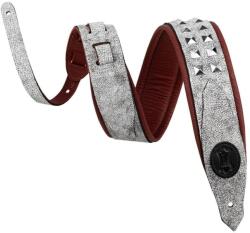 Levy's Rebel Leather White/Silver Curea de chitară (M80GRPDX-WHT)