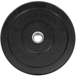 Gorilla Sports Acél tárcsa gumi bevonatú fekete 20 kg (101020-00019-0025) - gorillasports Súlytárcsa