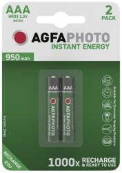 AgfaPhoto Akkumulátor mikro AGFAPHOTO AAA előtöltött 2x950 mAh (APR2U950) - mystock