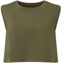 TriDri® Top scurt de damă din bumbac organic - Măslin | XS (TR119-1000417282)