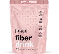 Pure Gold Fiber Drink Ízesített fehérje és rost italpor 500 g Strawberry White Chocolate