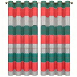 Flying Függöny Kész Csíkos 145x250 Palack Szürke Piros (GF3-3V+25+10)
