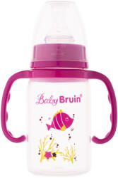  1 db Baby Bruin fogantyús cumisüveg 120 ml + Ajándék - rózsaszín
