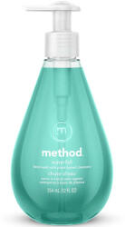 Ecover METHOD Waterfall folyékonyszappan, csepp alakú pumpás flakon, frissítő vízesés illat tengeri só, vízi liliom és szantálfa jegyekkel, 354ml/flakon