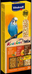 Vitakraft Kracker Tripla Rúd ( méz, narancs, popcorn) - kiegészítő eleség Hullámos papagáj részére ( 90g ) (21239)