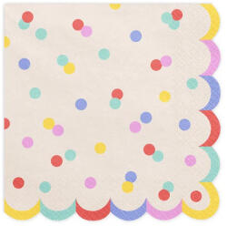 PartyDeco Szalvéta 33x33cm 20db, Pöttyös (LUFI658509)