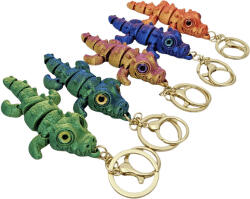  Krokodil 3D kulcstartó figura, többszínű felület, kb. 9 cm, többféle színben (KPD-KT3D-4) - officetrade