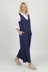 Shopika Salopeta oversize casual-chic cu croi lejer, din denim subtire fluid Talie unica