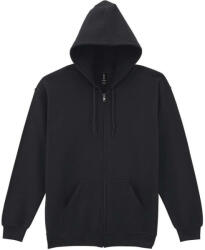 Gildan GI18600 Heavy Blend felnőtt végig cipzáros kapucnis pulóver GI18600-Black
