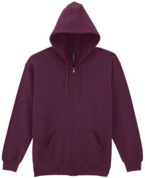 Gildan GI18600 Heavy Blend felnőtt végig cipzáros kapucnis pulóver GI18600-Maroon