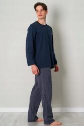 Muzzy Nightwear Muzzy férfi pizsama zsebes hosszú ujjú nadrág pamut 100% grafit roz M