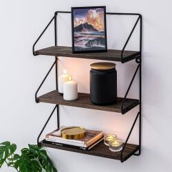 Hanah Home Raft Viola Negru și Nuc Raft