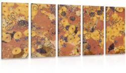 Dovido Tablou 5-piese abstract inspirat de G. Klimt - 100x50
