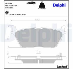 DELPHI Set placute frana DELPHI LP3952 (LP3952)