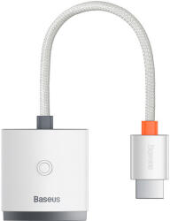 Baseus Adaptor de priza din seria Baseus Lite HDMI la VGA + mini mufa 3, 5 mm / sursa de alimentare micro USB alb (WKQX010102)