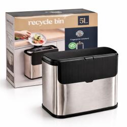 s-shop S-Eye Cos de Gunoi Suspendat 5L Inox - Rezistent la Amprente | Galeata Detasabila 100% Reciclata | Montaj Usa Dulap Bucatarie Cos de gunoi