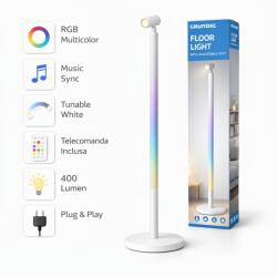 s-shop Grundig Floor Light cu Spot Reglabil RGB + Alb Reglabil | Lampa de Podea LED cu Telecomanda si Sincronizare Muzica