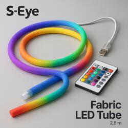 s-shop S-Eye Tub luminos RGB 2.5 m cu material textil flexibil si control remote