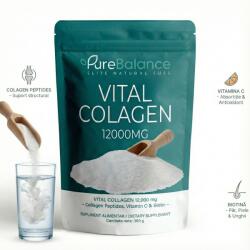 Pure Balance Complex Colagen Pulbere 12.000 mg + Acid Hialuronic & Biotină | Vital Colagen Pure Balance | Piele, Păr, Articulații | 360g (30 Zile) (PB-PWDVC360)