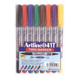 Artline Маркер 041T 2-в-1 8-бр. комплект (EK-041T/8W)