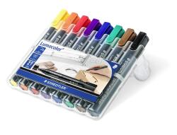 STAEDTLER Маркер Staedtler Lumocolor Перманентен, скосен връх 2-5 мм, различни цветове (8) (350 WP8)