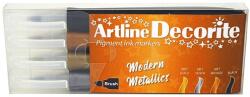 Artline Decorite brush Модерен металически комплект от 4 броя (EDF-FW4 Modern)