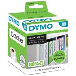 DYMO етикети за архивни класьори 59 x 190 мм, бели, 110 бр (S0722480)