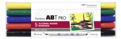 Tombow Marker алкохол ABT PRO Dual Brush 5P-1 Basic (5) (ABTP-5P-1)