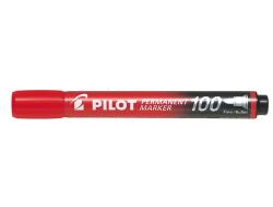 Pilot Постоянен маркер Pilot 100 кръгъл червен (SCA-100-R)