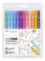 Tombow Marker TwinTone пастел 0, 3/0, 8 (12) (WS-PK-12P-2)