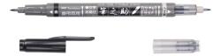 Tombow Marker Fudenosuke TWIN мек черен/сив (WS-TBS)