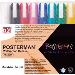 ZIG Маркер Posterman 2mm 8 - комплект (PMA-30/8V)