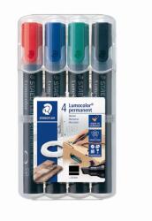 STAEDTLER Маркер Staedtler Lumocolor Permanent скосен 2-5мм, асортимент (4) (350 WP4)