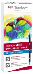 Tombow Томбоу Маркер abt Двуцветна Четка 12p-1 Базисен (12) (abt-12p-1)