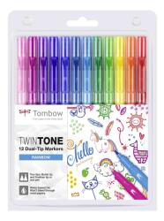 Tombow Маркери TwinTone Rainbow 0, 3/0, 8 (12) (WS-PK-12P-3)