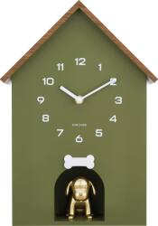 Karlsson Ceas de perete Dog House, oliv (KA6108GR)