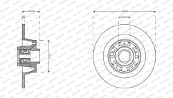 FERODO Disc frana FERODO DDF3341C-1 (DDF3341C-1) - automobilus