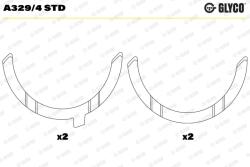 GLYCO Saiba distantier, arbore cotit GLYCO A329/4 STD (A329/4 STD)