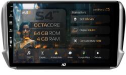 HUB64 Navigatie HUB64 Peugeot 208/2008 (2012+), 4GB RAM, Android 13, Octacore, Slot Sim 4G, DSP, GPS, Wi-FI, Carplay, Android Auto, USB, Bluetooth, Waze, Touchscreen, 10.1 Inch (HB-6410004+AD-BGRKIT258)