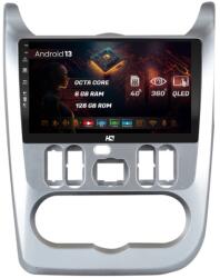 HUB64 Navigatie HUB64 Dacia Logan / Duster / Sandero (2009-2013), 6GB RAM, Android 13, Octacore, Slot Sim 4G, DSP, GPS, Wi-FI, Carplay, Android Auto, USB, Bluetooth, Waze, Touchscreen, 9 Inch (HB-649006+AD-